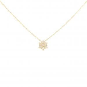 750YG フラワー ダイヤモンド ネックレス