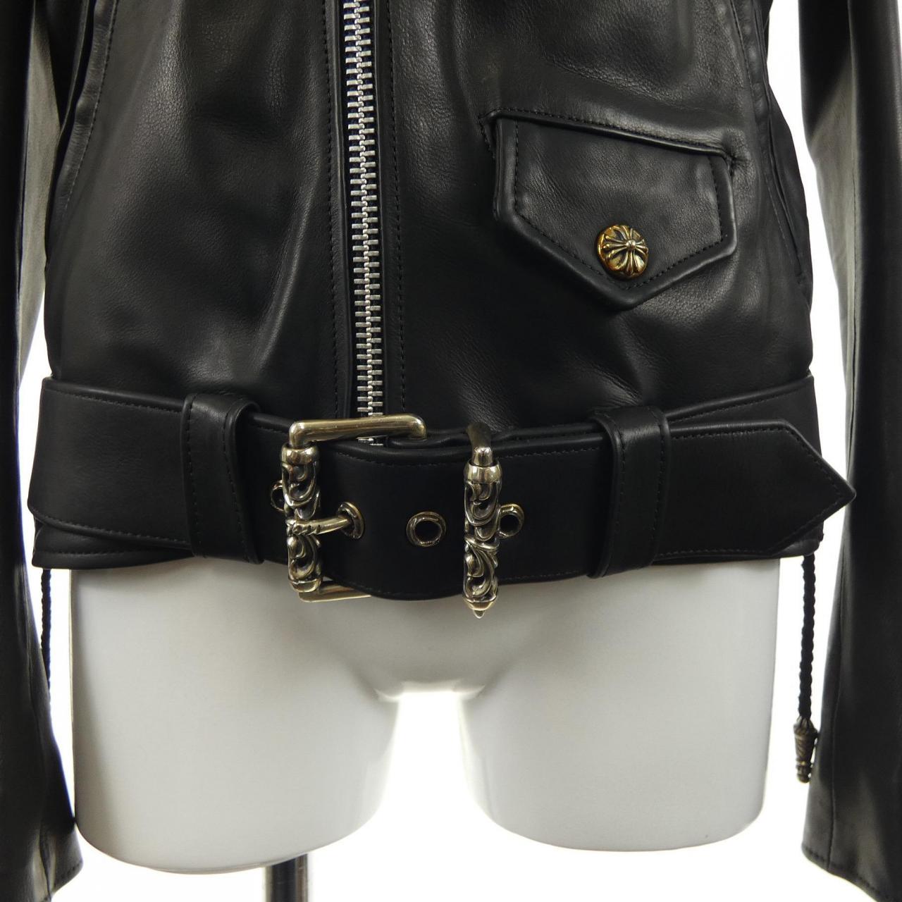 クロムハーツ CHROME HEARTS 2225-304-9511 レザーライダースジャケット