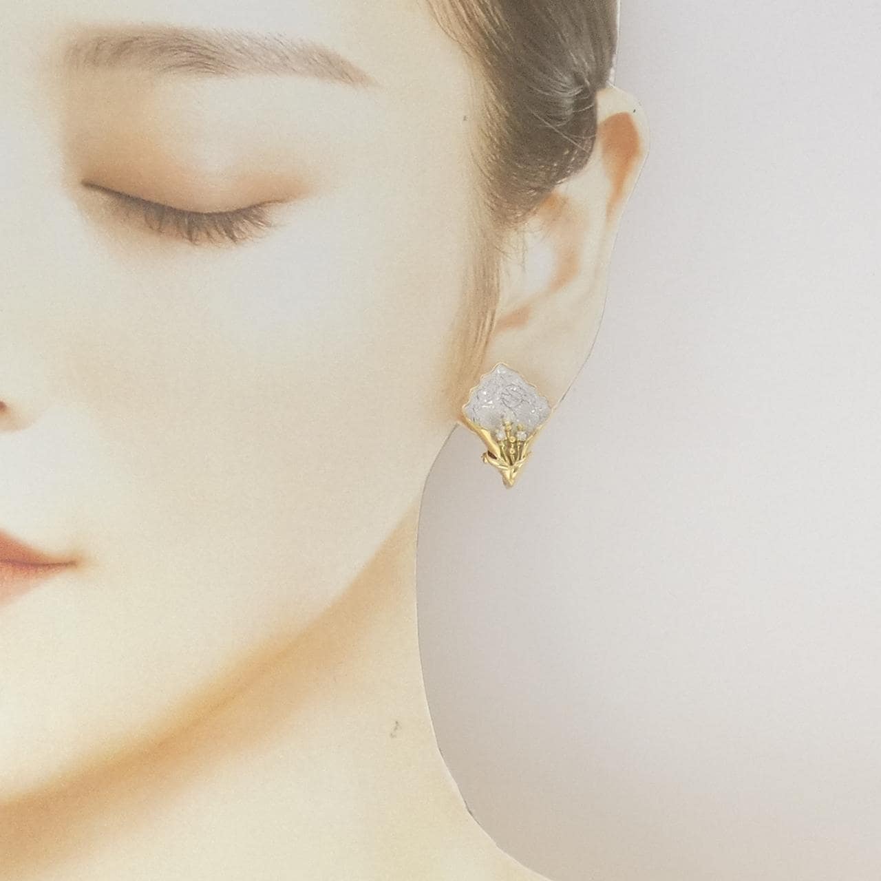 K18YG/K18WG ダイヤモンド ピアス/イヤリング 0.12CT