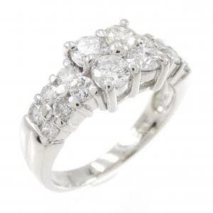 PT900 フラワー ダイヤモンド リング 1.05CT