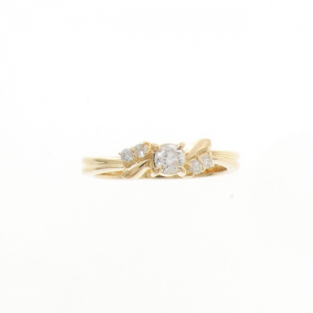 K18YG ダイヤモンド ピンキー リング 0.13CT