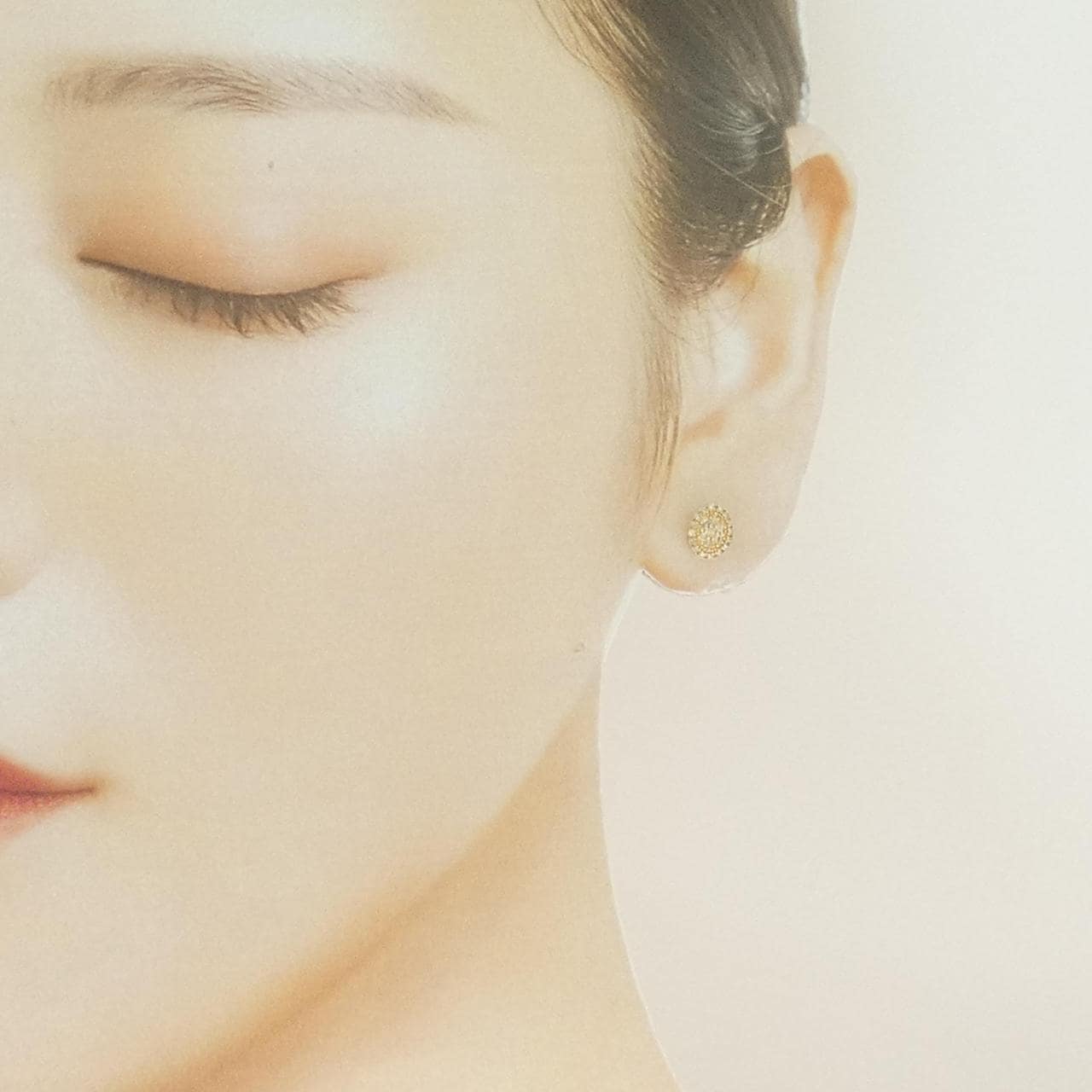 K18YG ダイヤモンド ピアス 0.16CT