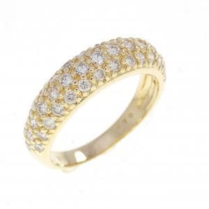 K18YG パヴェ ダイヤモンド リング 0.70CT