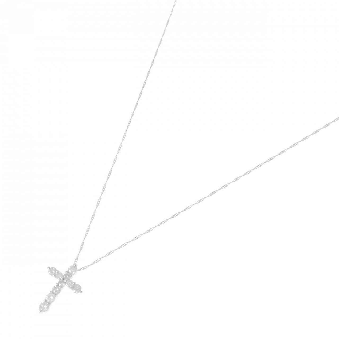 PT900/PT850 クロス ダイヤモンド ネックレス 0.52CT