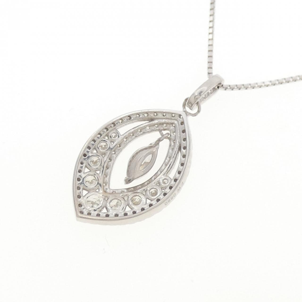 K18WG ダイヤモンド ネックレス 0.183CT