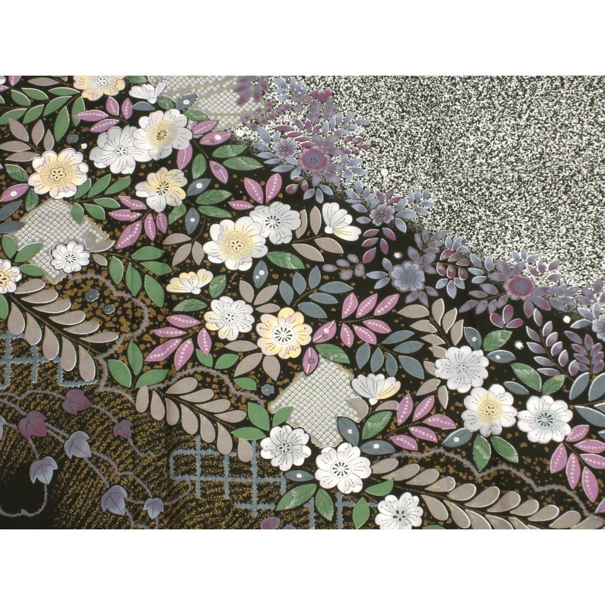 化繊　単衣　訪問着