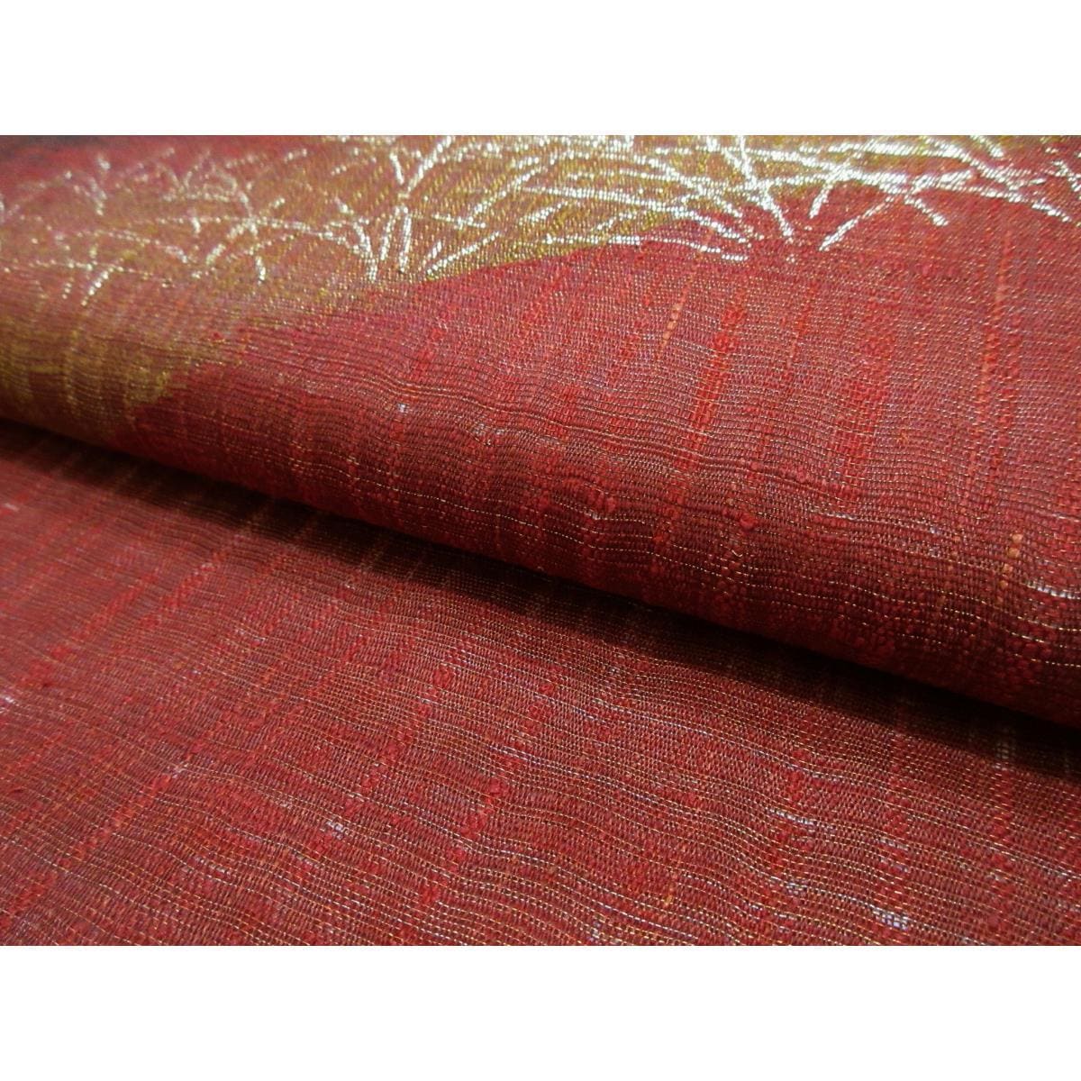 袋帯　紬透かしすくい織　リバーシブル