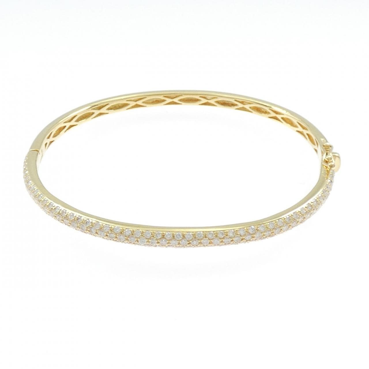 K18YG ダイヤモンド バングル 1.62CT