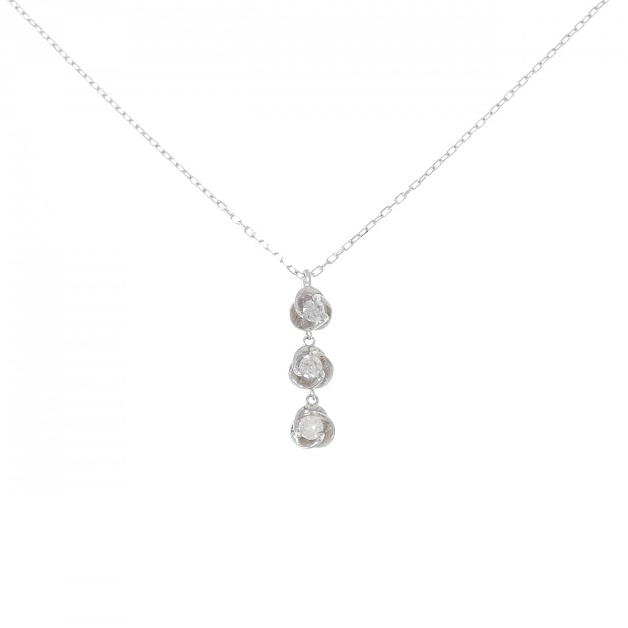 K10WG ダイヤモンド ネックレス 0.14CT