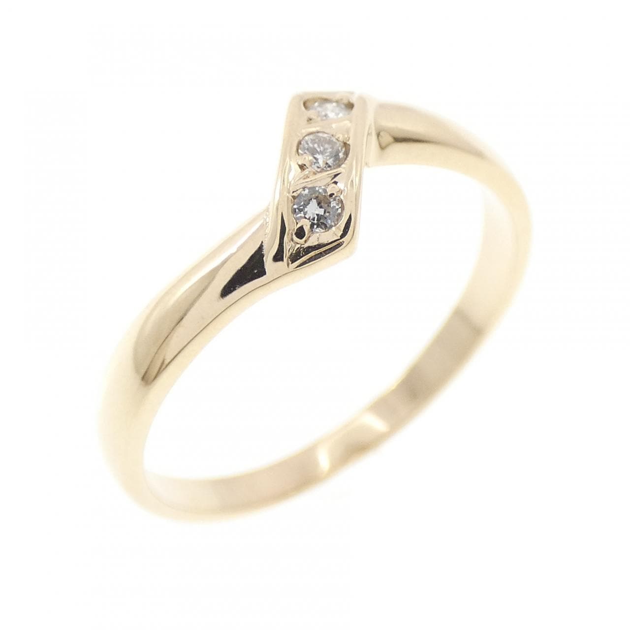 K10YG ダイヤモンド リング 0.04CT