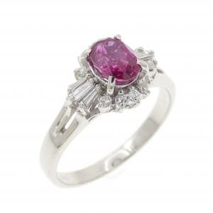 PT900 ルビー リング 0.88CT
