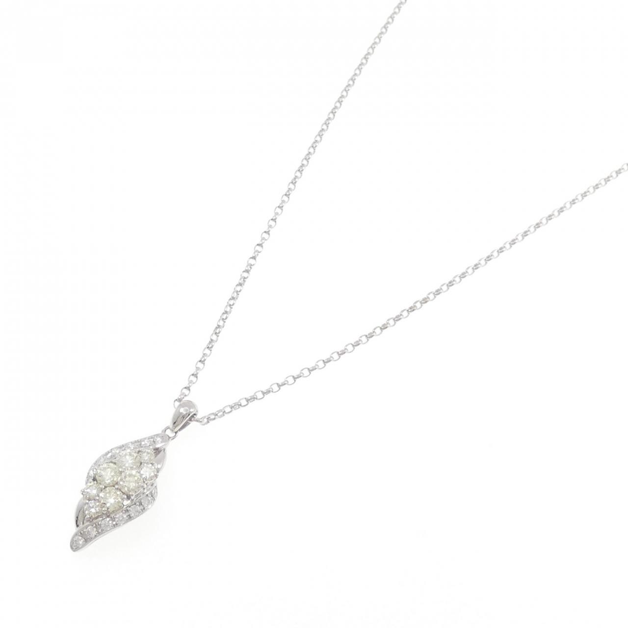 K18WG ダイヤモンド ネックレス 1.00CT