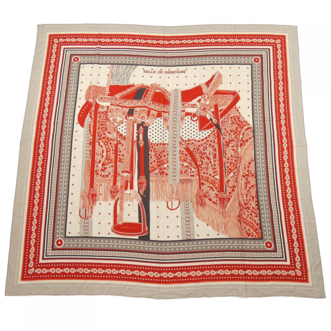 エルメス HERMES SELLE DE DIGNITAIRE BANDANA H243870S カレジェアン140 ショール