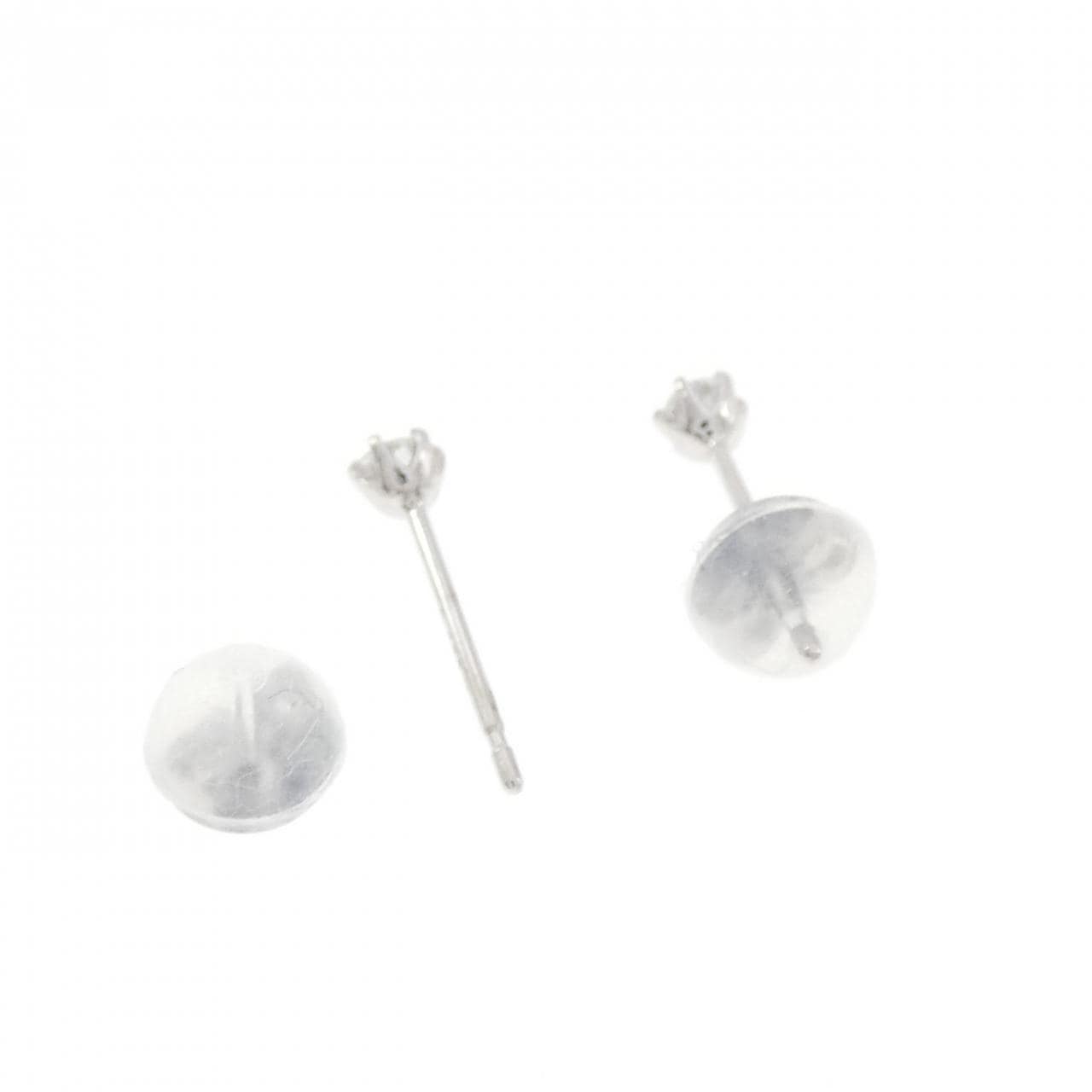 PT900 ソリティア ダイヤモンド ピアス 0.10CT