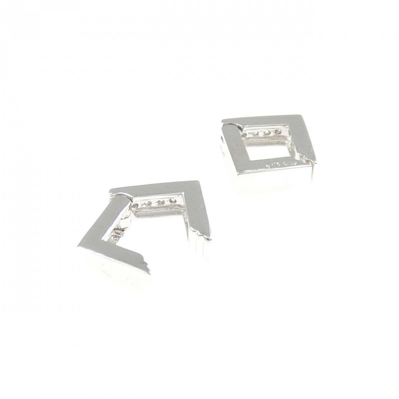 K18WG ダイヤモンド イヤリング 0.28CT
