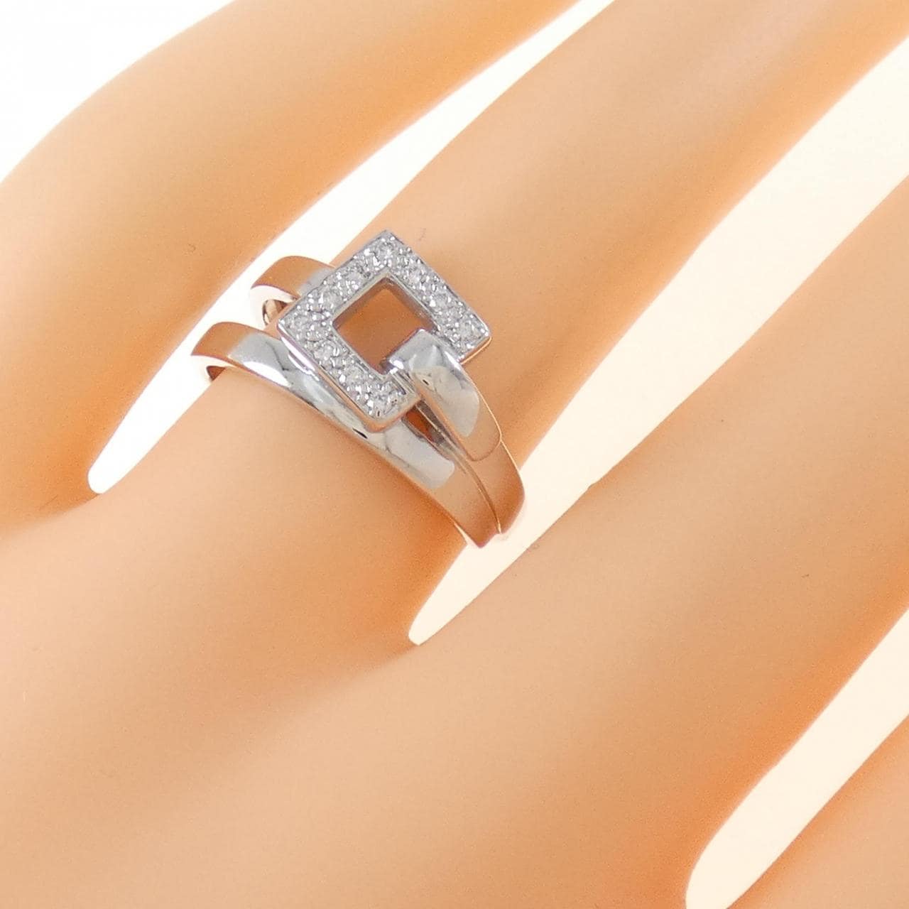 750WG ダイヤモンド リング 0.08CT