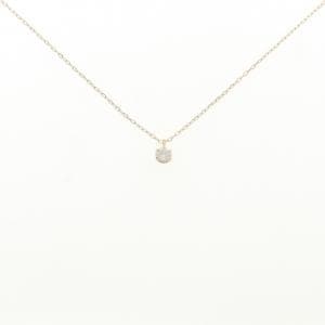 K18YG ソリティア ダイヤモンド ネックレス 0.148CT
