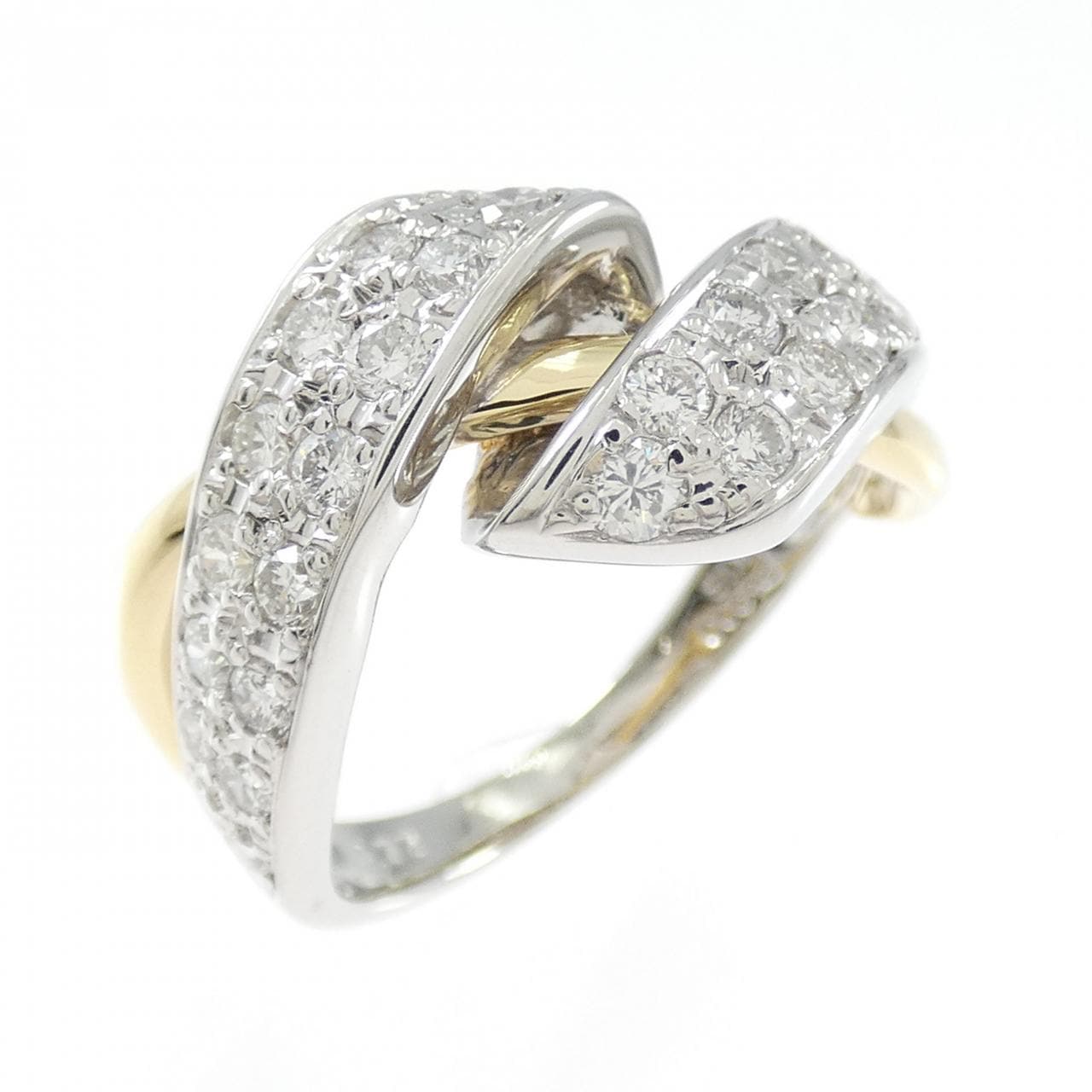 K18YG/PT900 ダイヤモンド リング 0.77CT