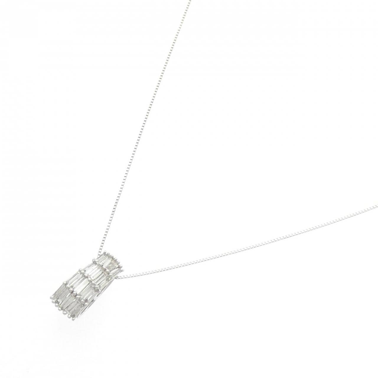 K18WG ダイヤモンド ネックレス 0.38CT