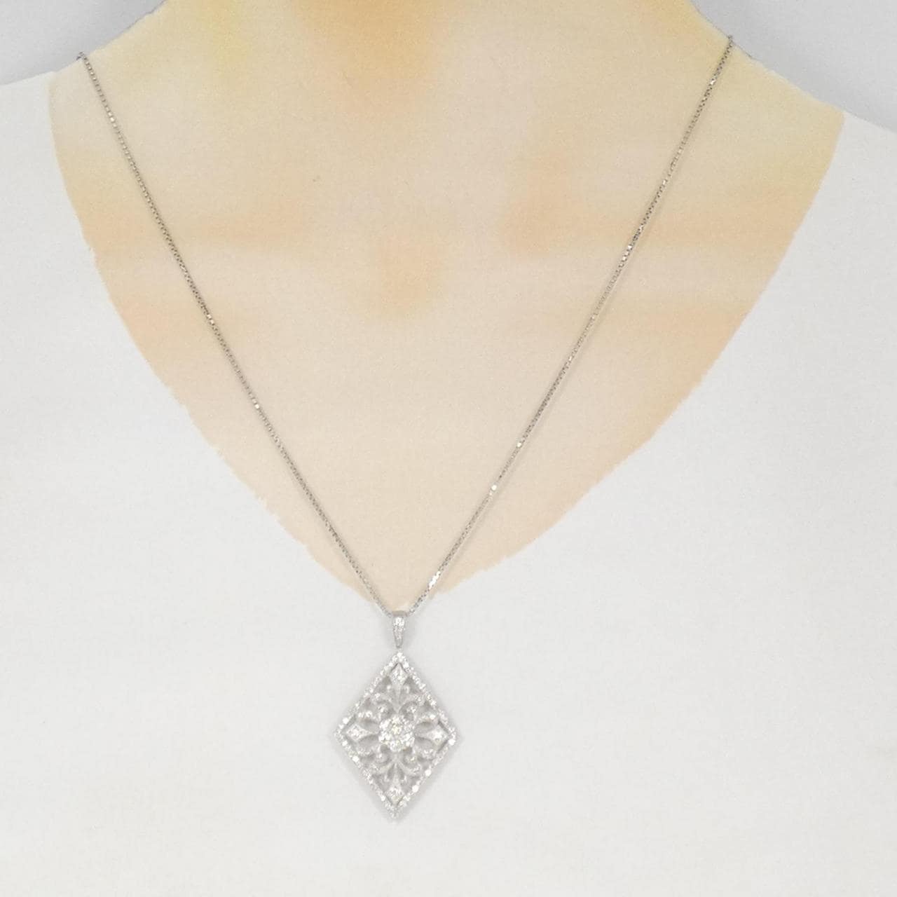 PT900/PT850 ダイヤモンド ネックレス 1.00CT