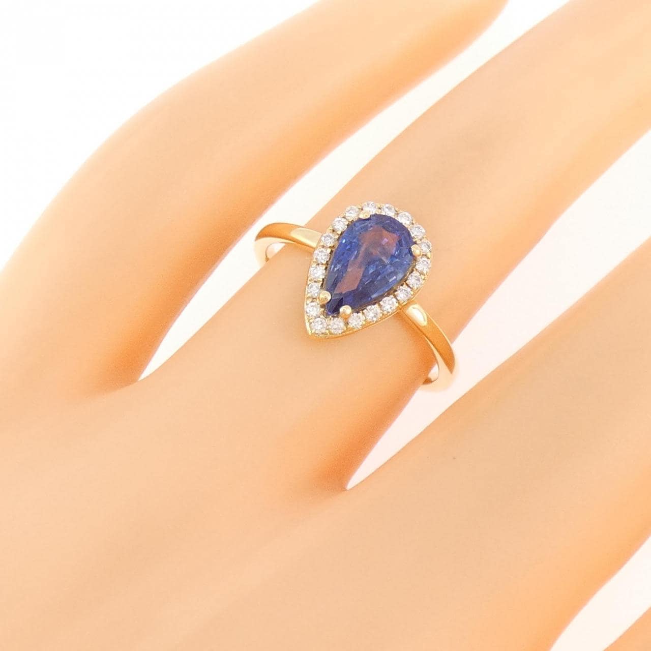 【新品】K18YG サファイヤ リング 1.02CT