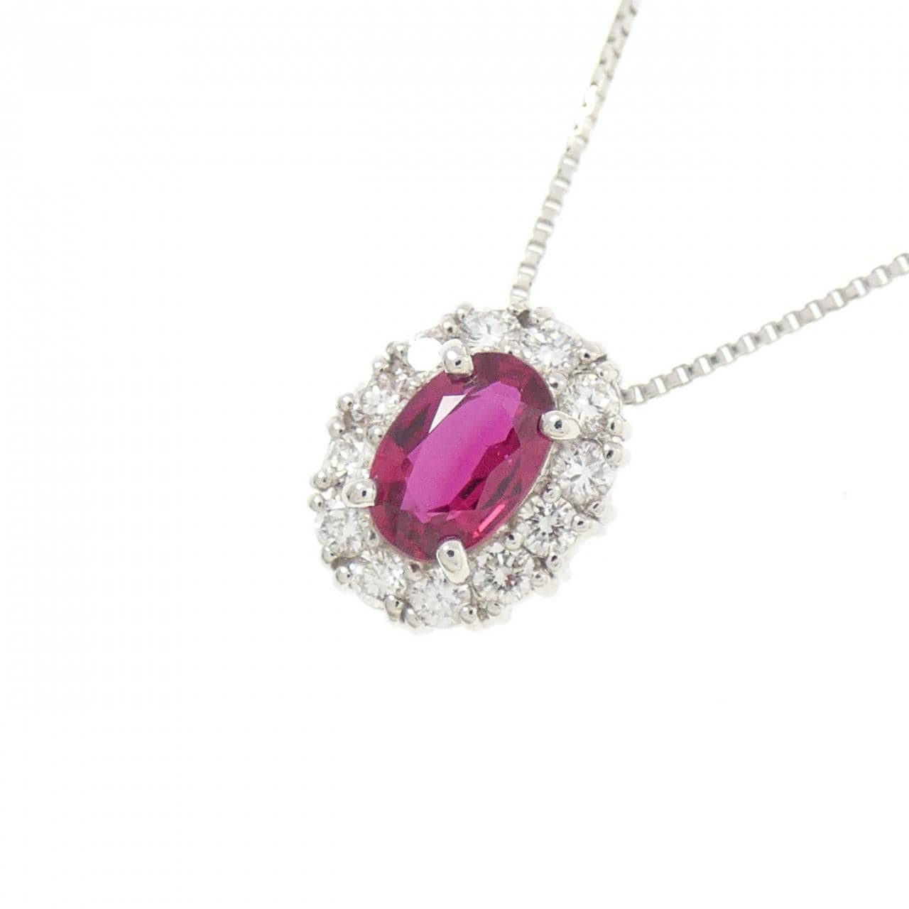 PT900/PT850 非加熱 ルビー ネックレス 0.54CT モザンビーク産