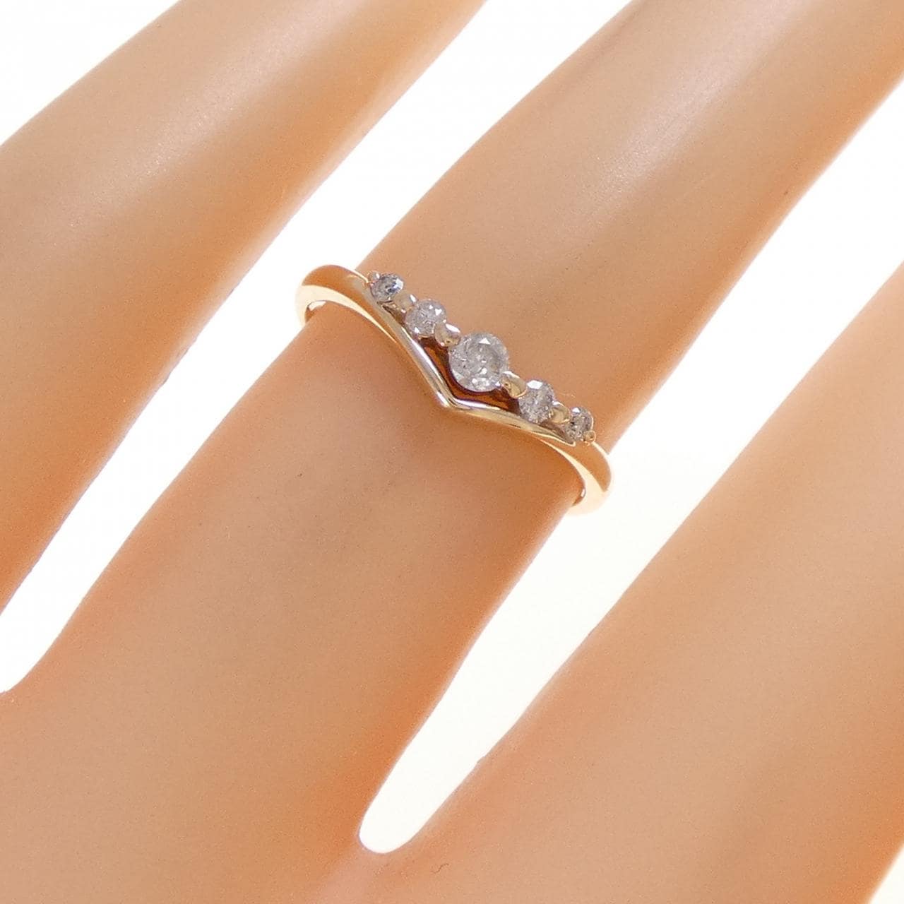 K10PG ダイヤモンド リング 0.13CT
