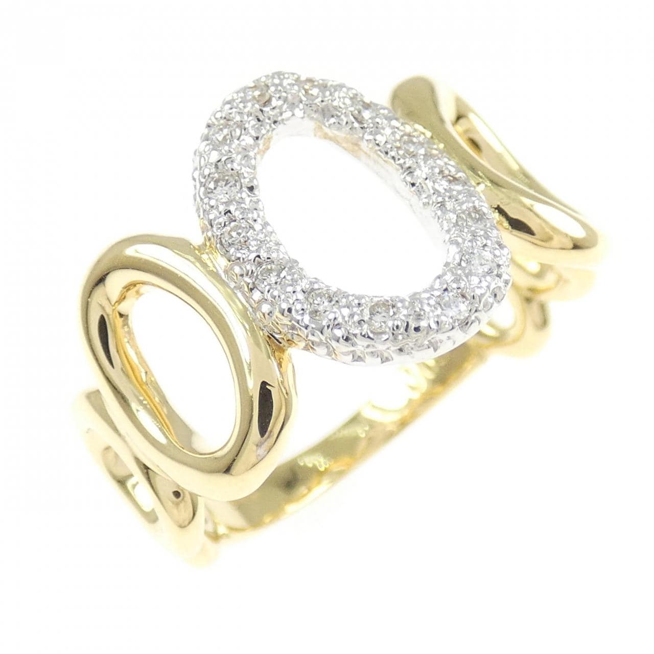 K18YG/K18WG ダイヤモンド リング 0.09CT