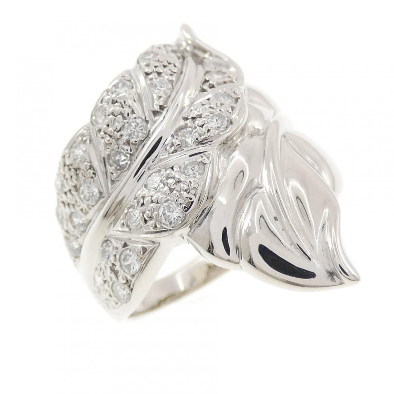 PT900 リーフ ダイヤモンド リング 0.45CT