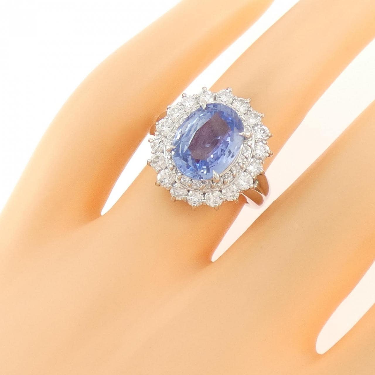 PT850 非加熱 サファイヤ リング 4.13CT