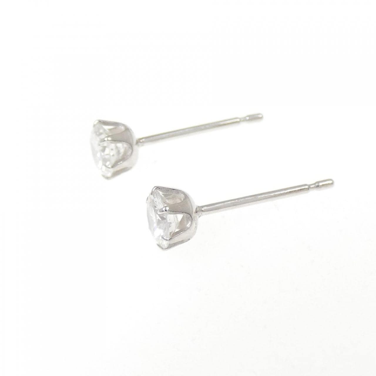 PT900 ソリティア ダイヤモンド ピアス 0.446CT