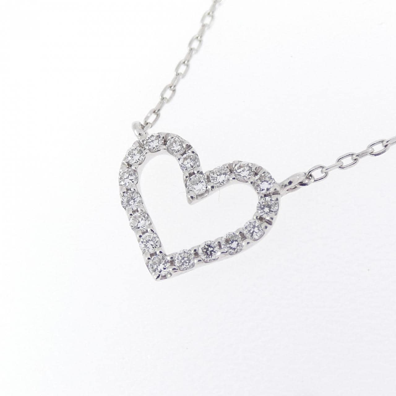 スタージュエリー ハート ダイヤモンド ネックレス 0.06CT