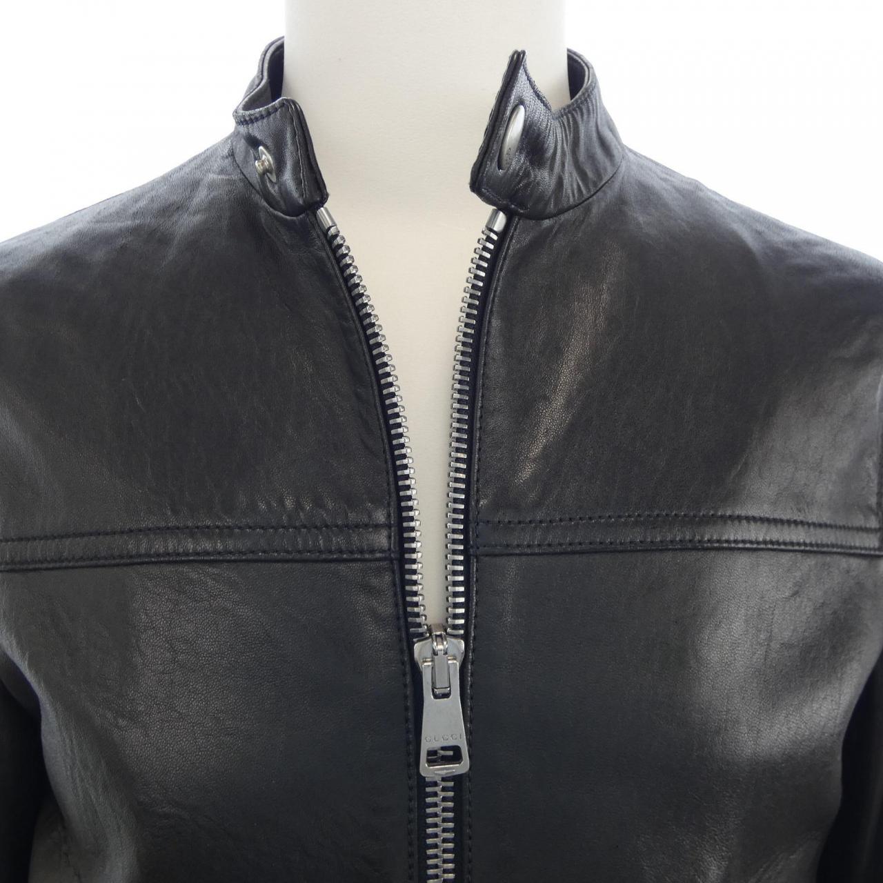 グッチ GUCCI 264857-XN571 レザーライダースジャケット