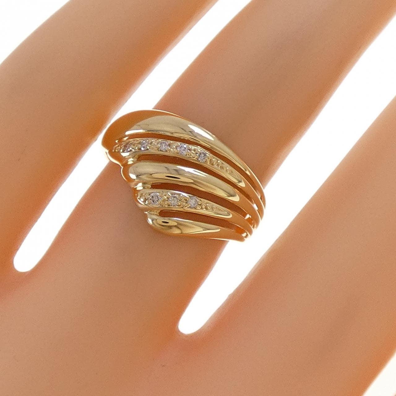 K18YG ダイヤモンド リング 0.05CT