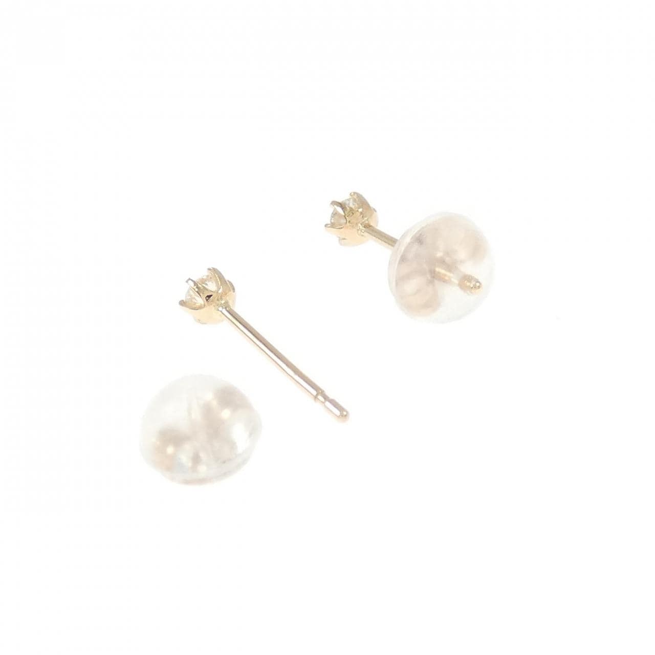 K18PG ソリティア ダイヤモンド ピアス 0.10CT