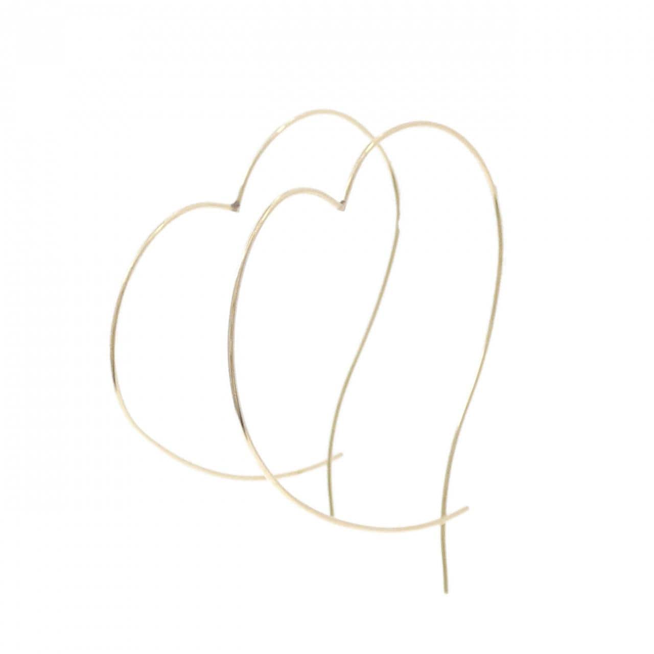 K10YG ハート ピアス