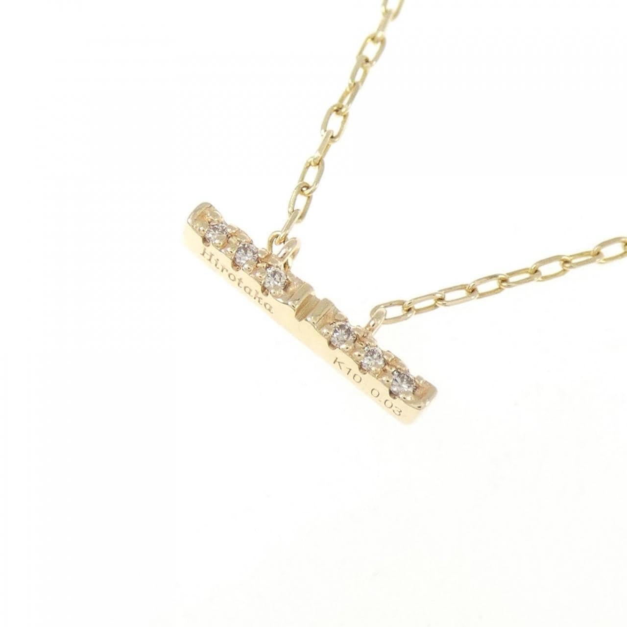ヒロタカ トラペーズ ネックレス 0.03CT