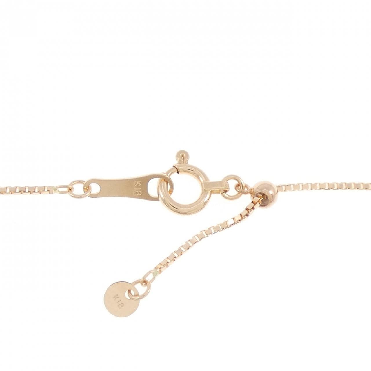K18PG ホースシュー ダイヤモンド ネックレス 0.25CT