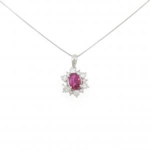 PT900/PT850 ルビー ネックレス