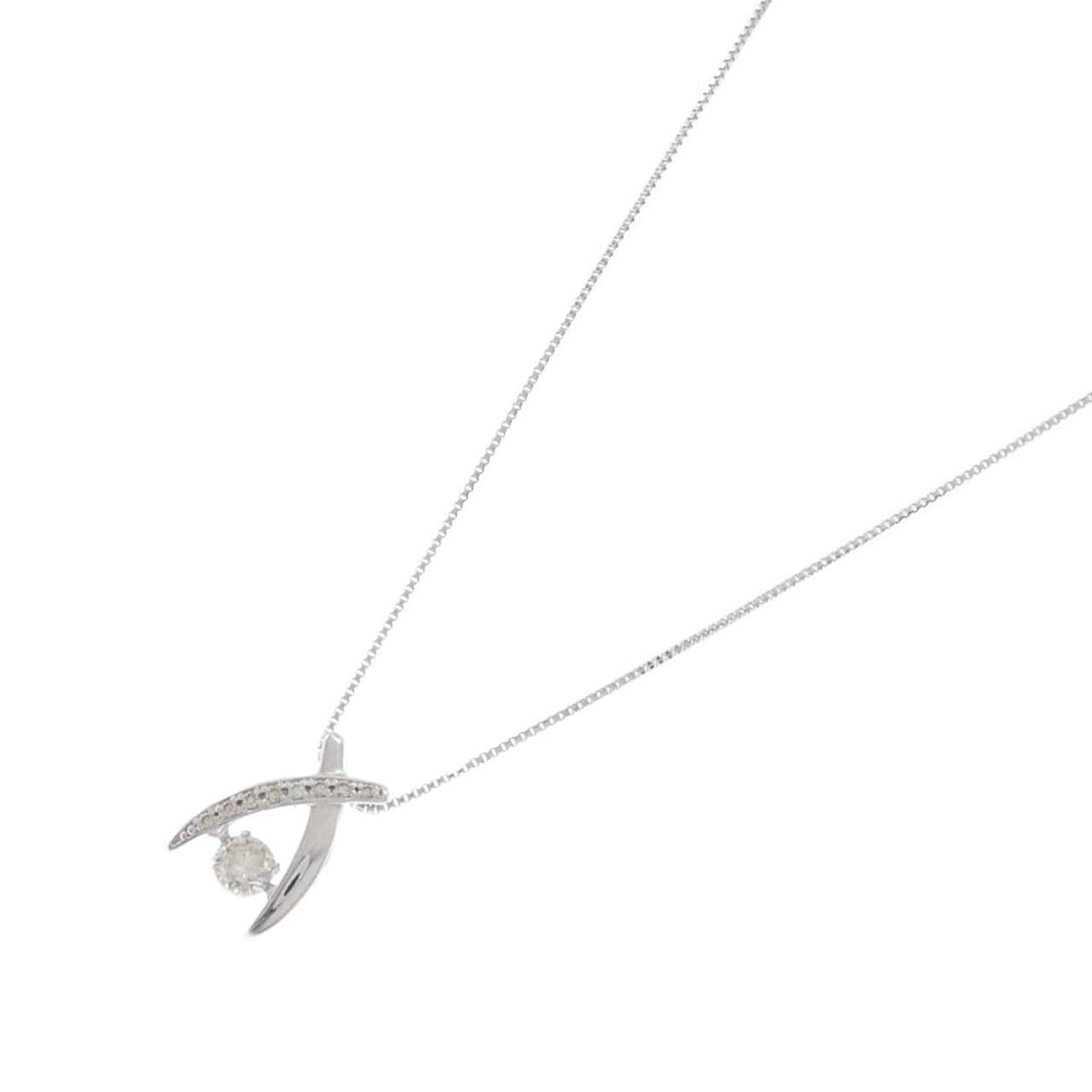 K18WG ダイヤモンド ネックレス 0.20CT
