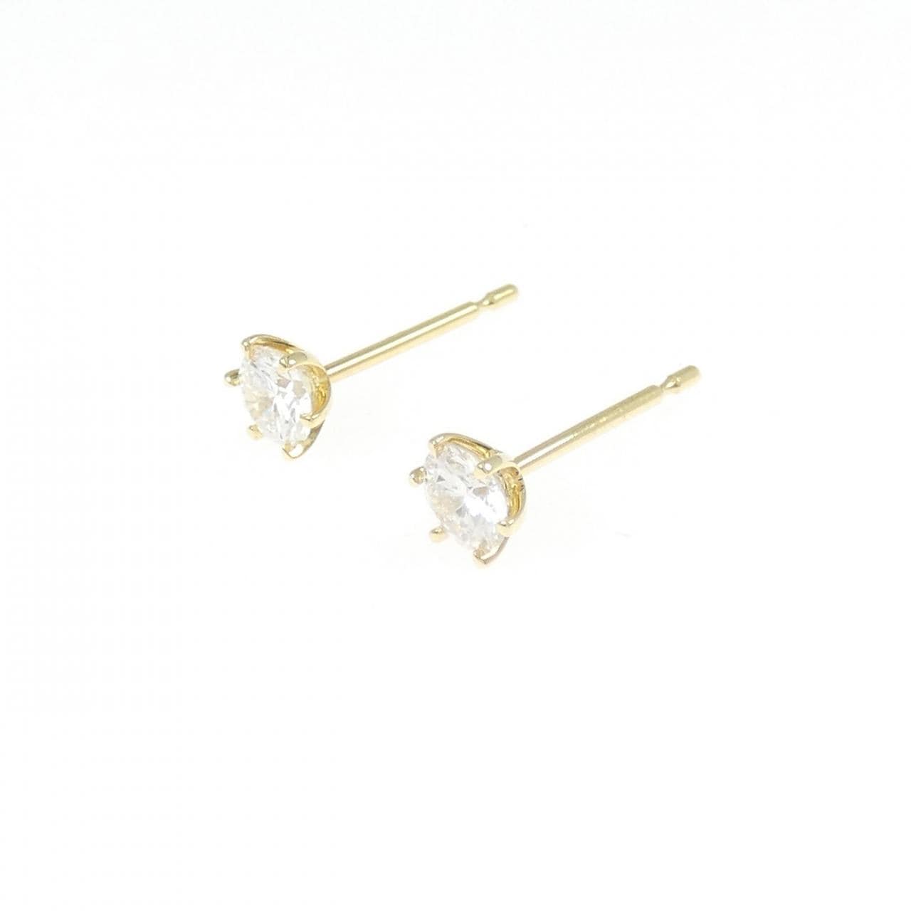 【リメイク】K18YG/ST ダイヤモンド ピアス 0.212CT 0.221CT F VS1 VG-GOOD
