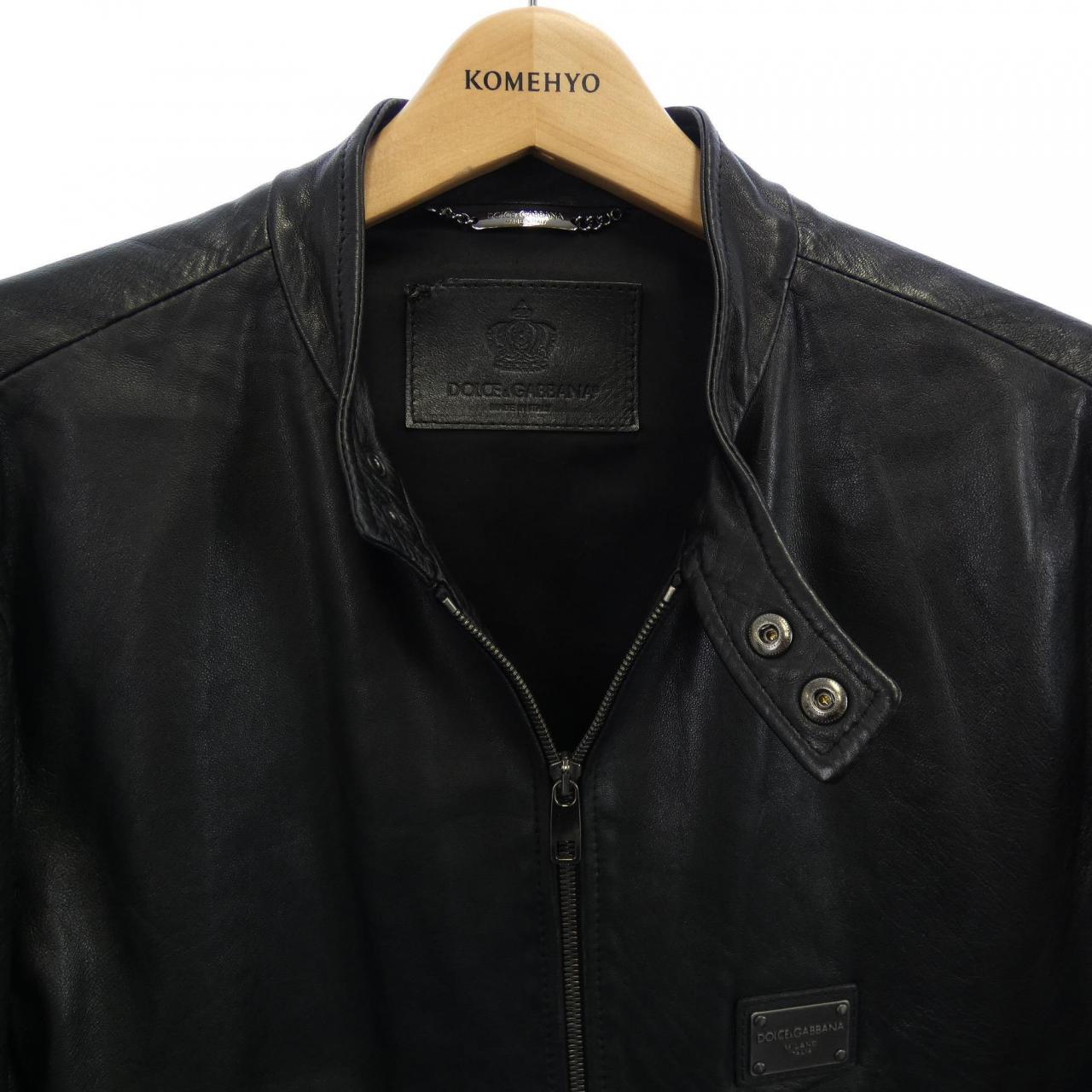 ドルチェアンドガッバーナ DOLCE&GABBANA G9GH0L レザーライダースジャケット