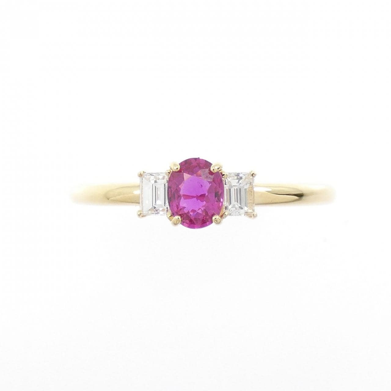 K18YG ルビー リング 0.256CT