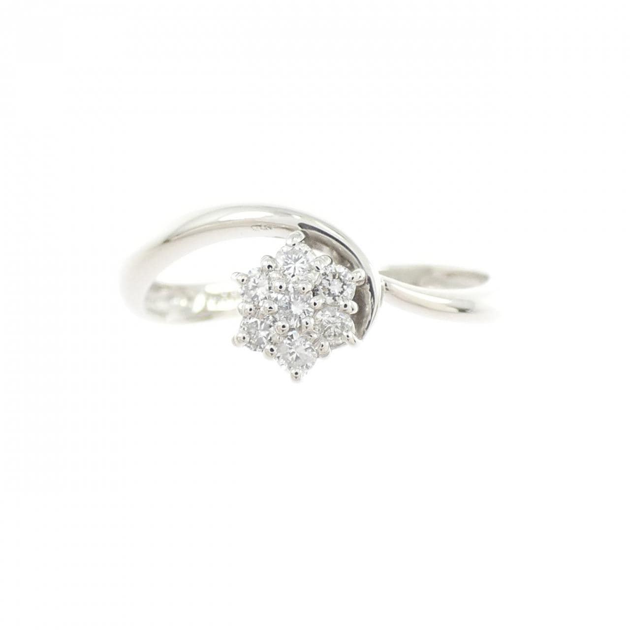 PT900 フラワー ダイヤモンド リング 0.14CT