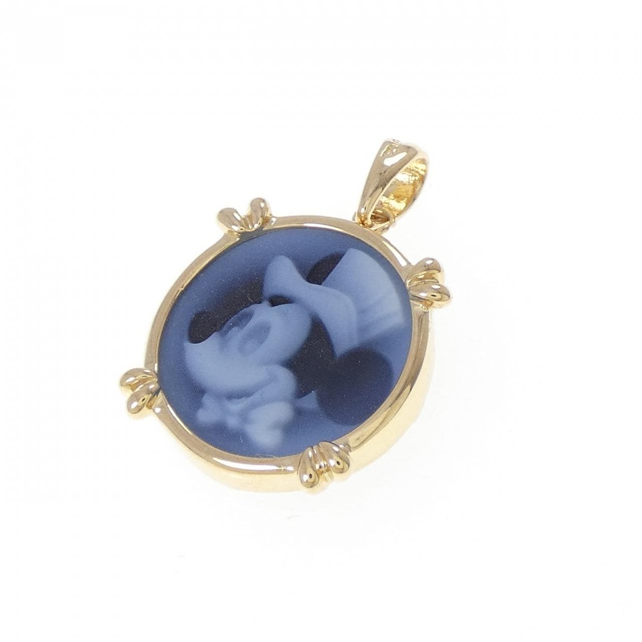 K18YG メノウカメオ ペンダント