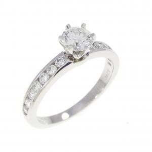 ティファニー ソリティア チャネルセッティング リング 0.36CT I VVS2 3EXT