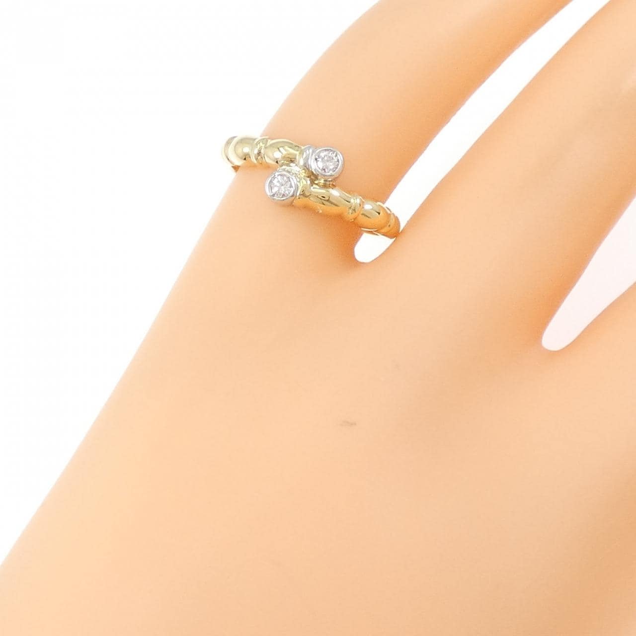 750YG/750WG ダイヤモンド リング 0.045CT