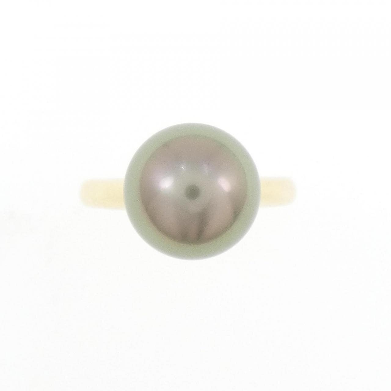 K18YG 黒蝶パール リング 10.4mm