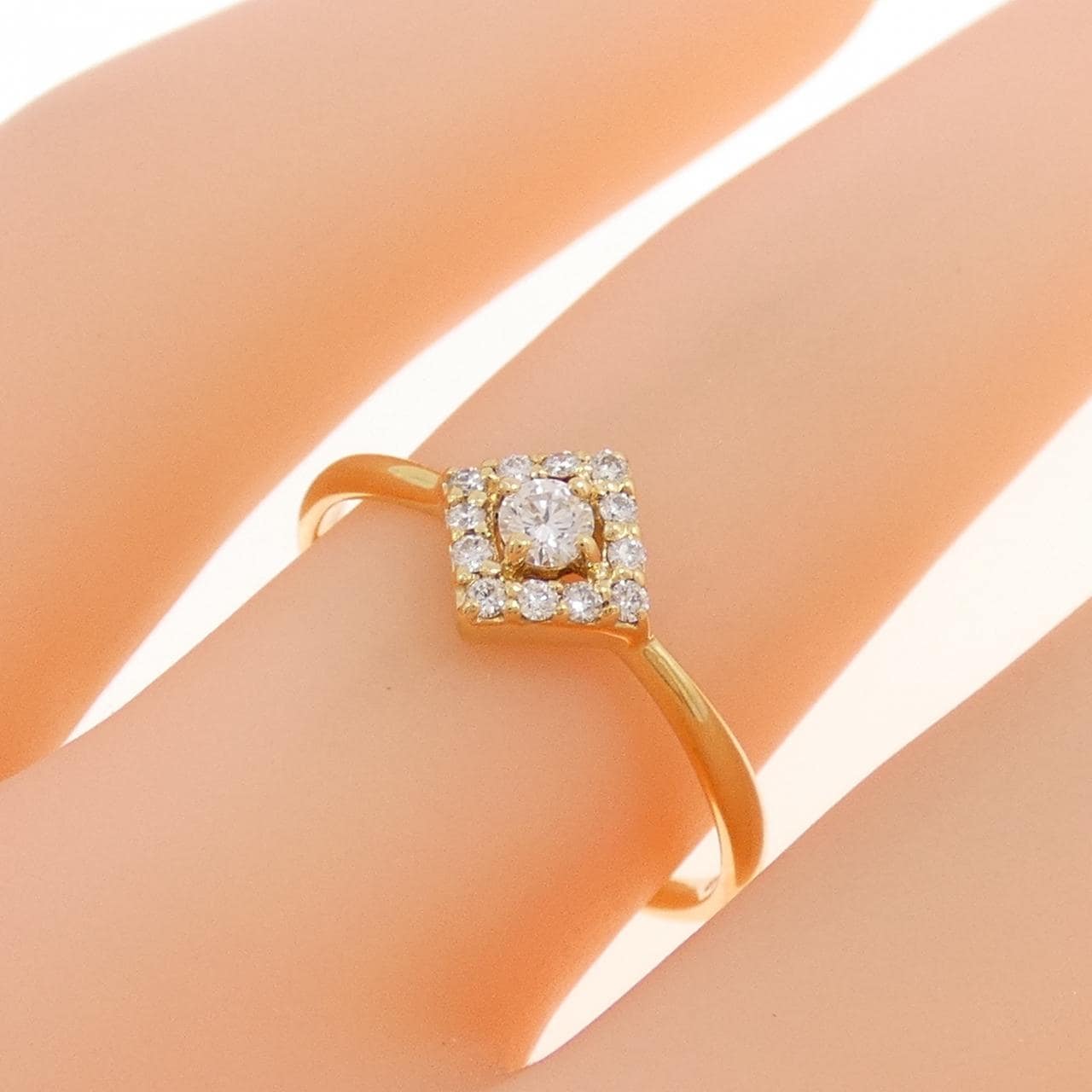 K18YG ダイヤモンド リング 0.12CT