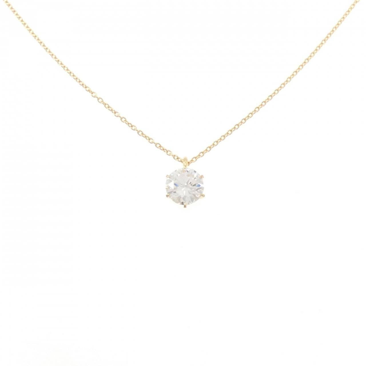 【リメイク】K18YG ダイヤモンド ネックレス 1.003CT F VS1 VG